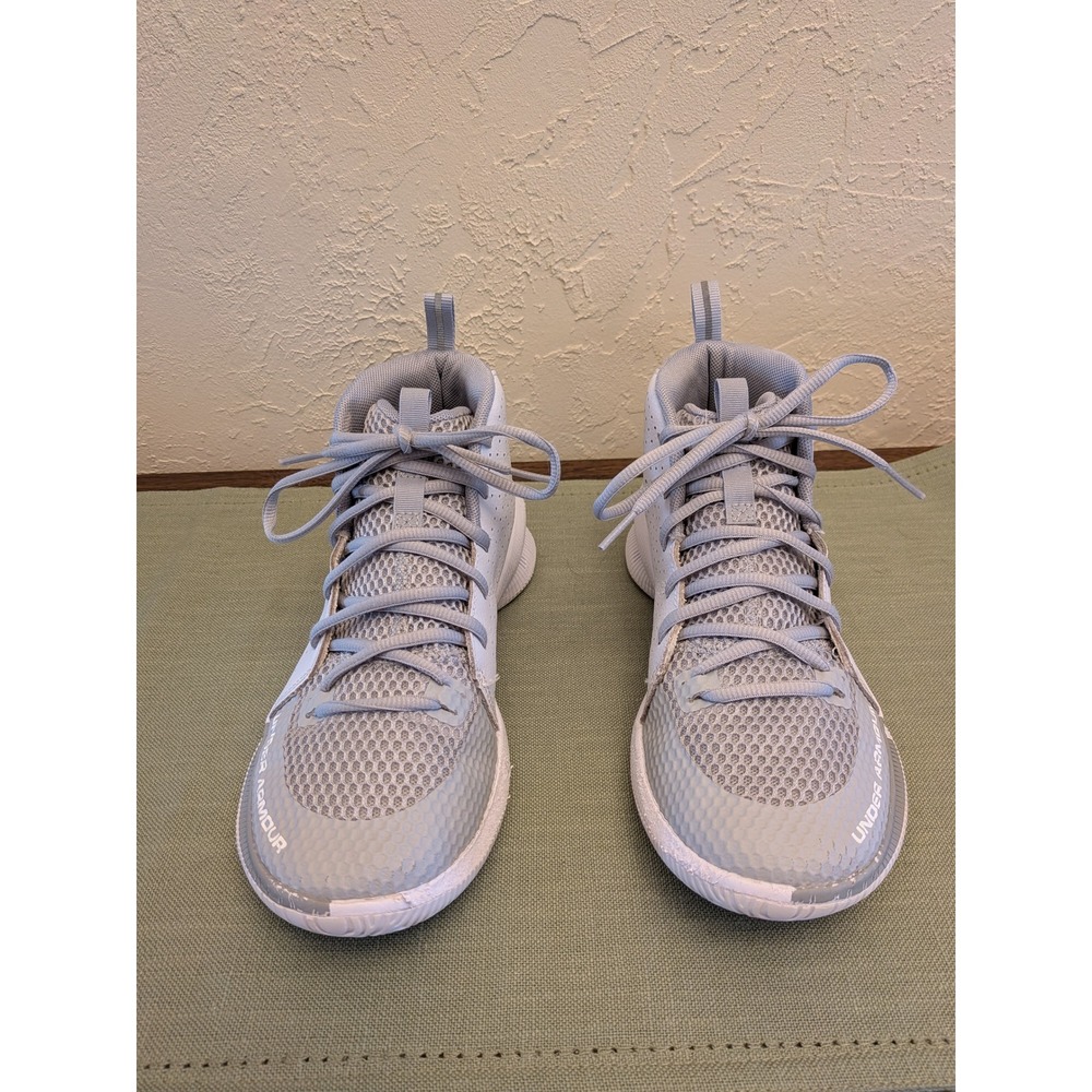 Under Armour Jet 2019 Grey White Basketball Shoes Kids 7.5